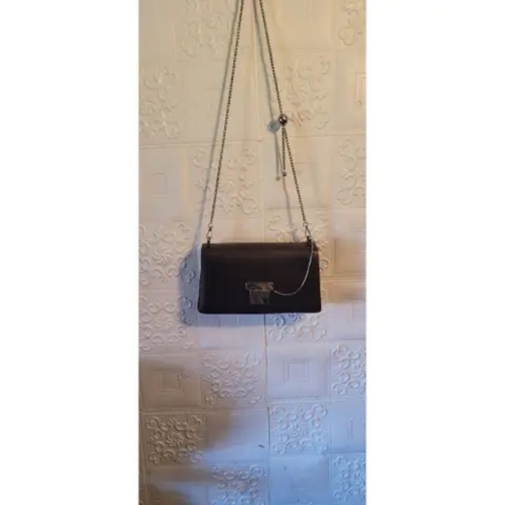 GUCCI EXPRESSO TOM FORD MATTE LEATHER Brown Chain Shoulder Bag AUTHENTIC VINTAGE